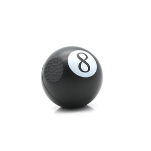 The Eight Ball pool ball herb grinder, closed