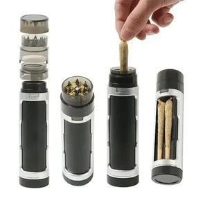 All four finishes of The Trifecta 3-in-1 grinder kit