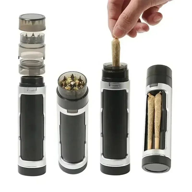All four finishes of The Trifecta 3-in-1 grinder kit