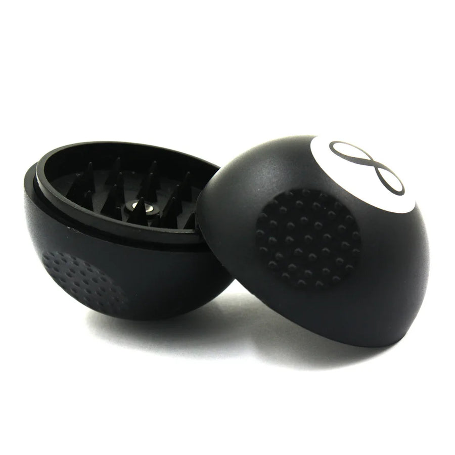 Close-up of The Eight Ball grinder teeth