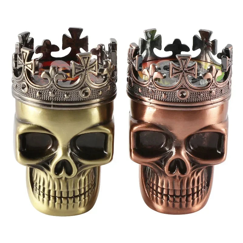 The Sovereign crowned skull grinder in red bronze